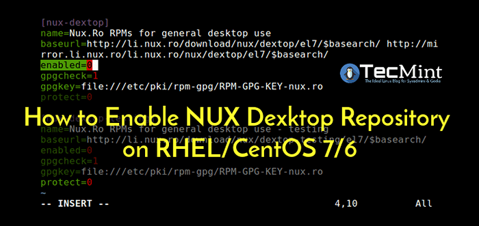 So aktivieren Sie das NUX -Dextop -Repository auf RHEL/Centos 7/6