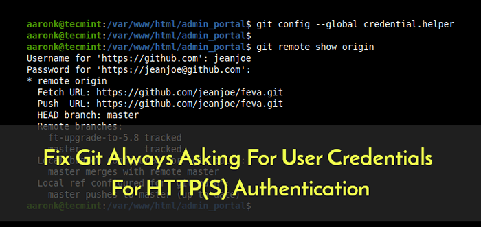 Cómo solucionar Git siempre solicitar credenciales de usuario para la autenticación HTTP (s)