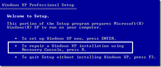 Comment réparer MBR dans Windows XP et Vista