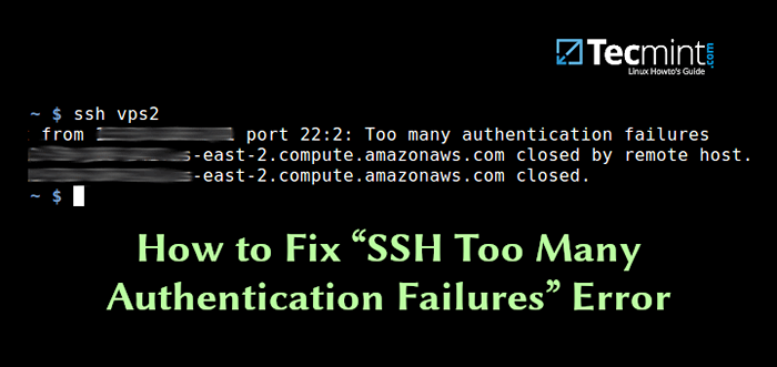 Como corrigir o erro SSH muitas falhas de autenticação