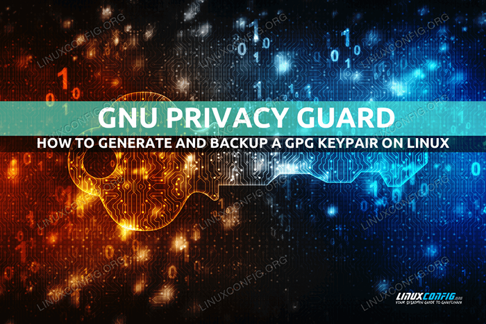 Cómo generar y hacer una copia de seguridad de un Keypair GPG en Linux