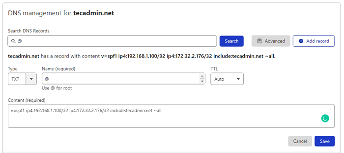 So generieren Sie SPF -Datensätze für Ihre Domain