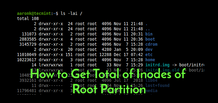 Cara mendapatkan inode total partisi root