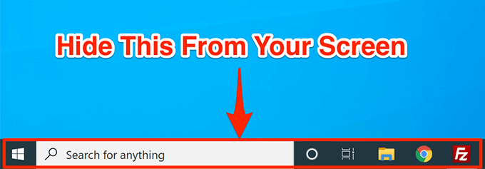 So verbergen Sie die Taskleiste in Windows 10