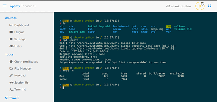 Como instalar o painel de controle AJENTI para gerenciar servidores Linux