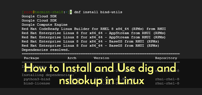 Cara menginstal dan menggunakan perintah dig dan nslookup di linux