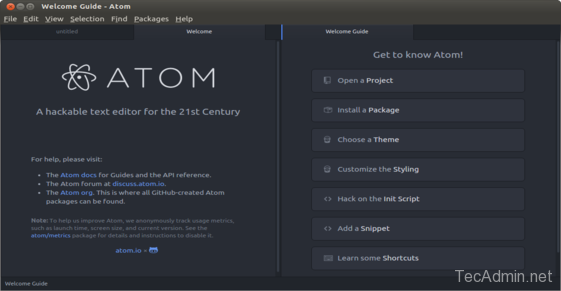 Como instalar o Atom no Ubuntu e Linuxmint