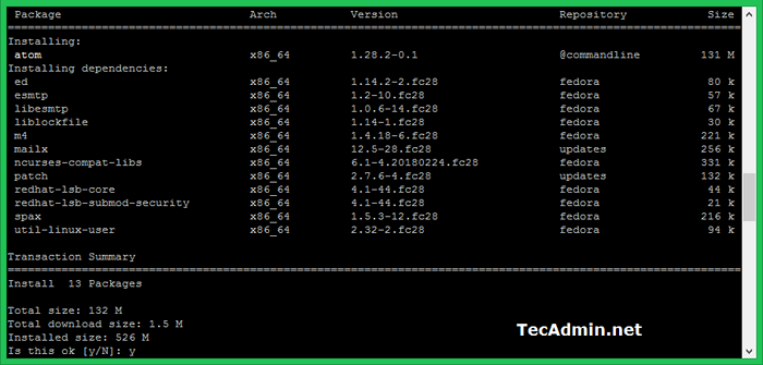 So installieren Sie den Atom -Texteditor auf Fedora 36/35/34