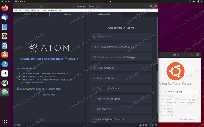 Jak zainstalować edytor tekstu Atom na Ubuntu 20.04 Focal Fossa Linux