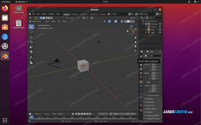 Cara Memasang Blender di Ubuntu 20.04 Focal Fossa Linux Desktop