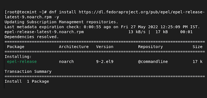 So installieren Sie das Epel -Repository in RHEL 9 Linux