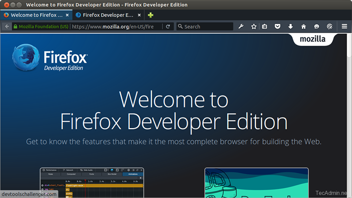 Jak zainstalować Edition Firefox Developer Edition na Ubuntu, Debian i LinuxMint za pomocą PPA