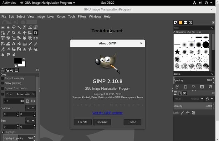 Cara memasang gimp 2.10 di Debian 9 (regangan)
