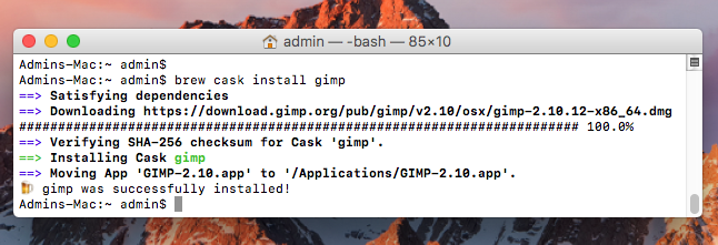 Cómo instalar GIMP en macOS