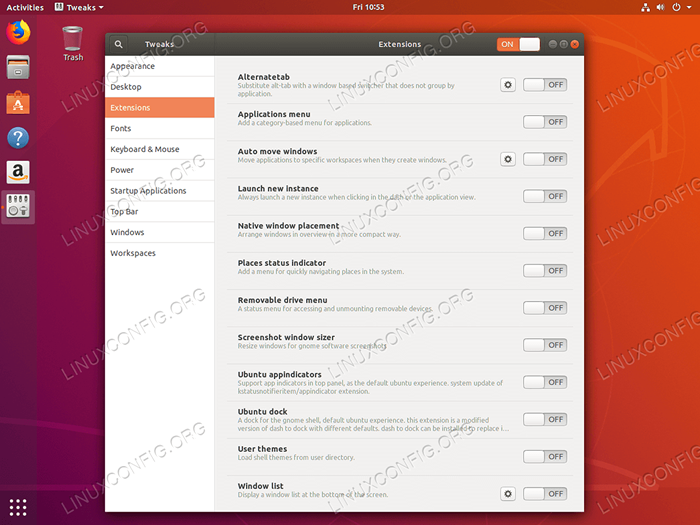 Comment installer des extensions de coque gnome sur Ubuntu 18.04 Bionic Beaver Linux