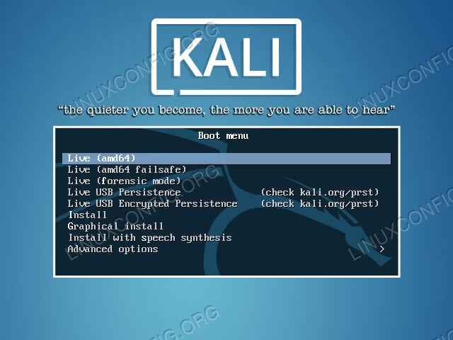 Cara memasang Kali Linux