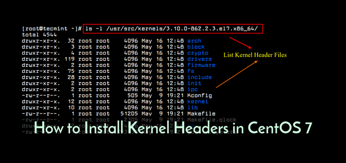 Como instalar cabeçalhos do kernel no CentOS 7