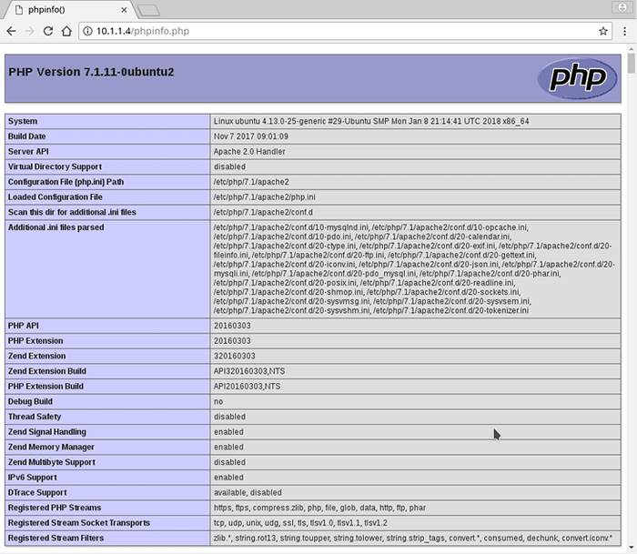 Jak zainstalować lampę w Ubuntu 18.04 Bionic Beaver (Linux, Apache, MySQL, PHP)