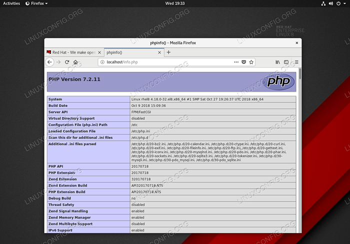 Cómo instalar el servidor de lámparas en Rhel 8 / Centos 8 Linux