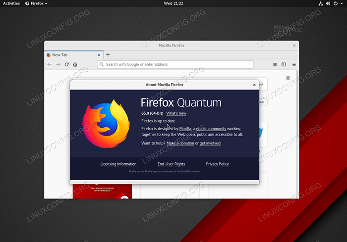 Comment installer le dernier navigateur Firefox sur RHEL 8 / CentOS 8 Workstation