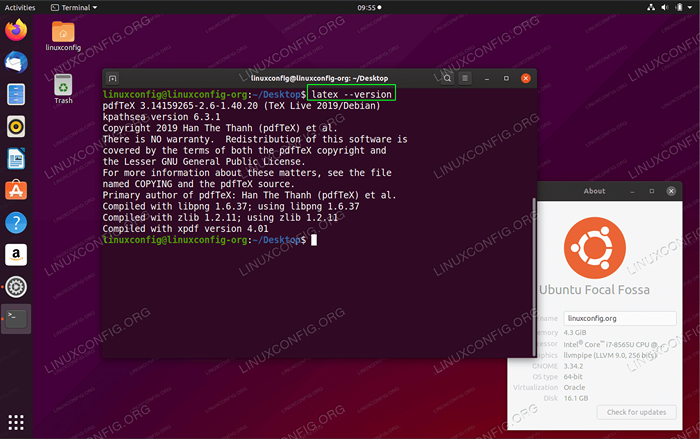 Cara menginstal lateks di ubuntu 20.04 FOSSA FOSSA Linux