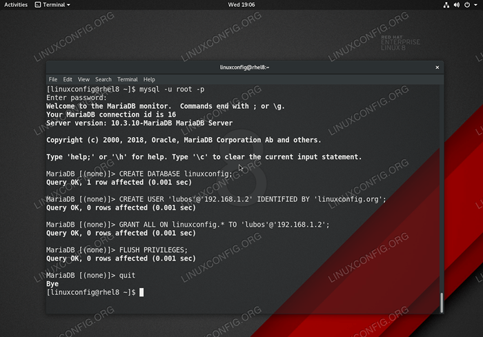 Comment installer MariADB / MySQL Server sur RHEL 8 / Centos 8 Linux