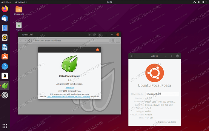 Jak zainstalować przeglądarkę Midori na Ubuntu 20.04 Focal Fossa