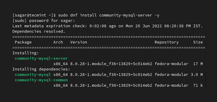 So installieren Sie MySQL 8 in Fedora 36 Linux