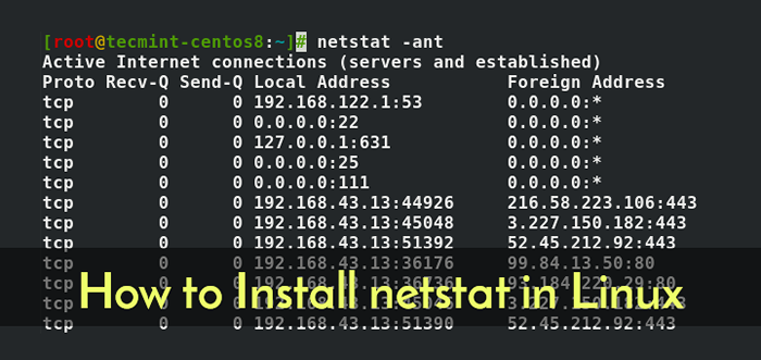 Comment installer la commande netstat dans Linux