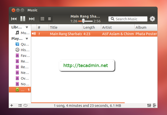 Comment installer le lecteur de musique de bruit sur Ubuntu
