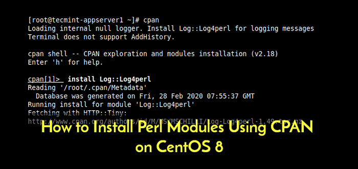 So installieren Sie Perlmodule mit CPAN am CentOS 8