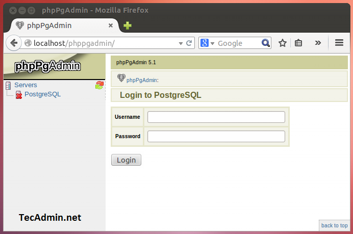 Cómo instalar phppgadmin en Ubuntu 16.04 y 14.04 LTS