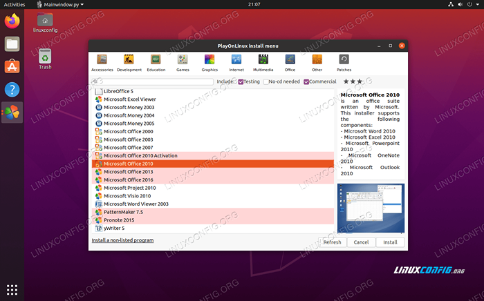 Cara menginstal playonlinux di ubuntu 20.04 FOSSA FOSSA Linux