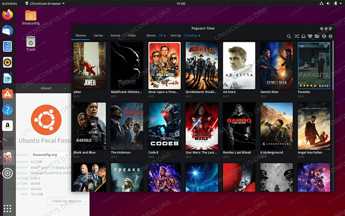 Comment installer le joueur de temps pop-corn sur Ubuntu 20.04 LTS FOCAL FOSSA