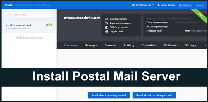Como instalar o servidor de correio postal no Ubuntu 16.04 e 14.04