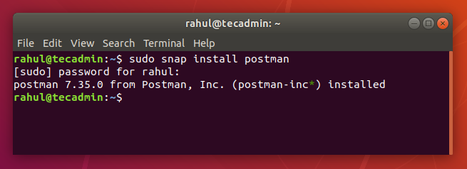 Comment installer Postman sur Ubuntu 18.04