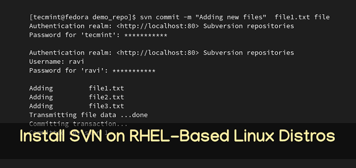 Cómo instalar SVN en distribuciones de Linux con sede en RHEL