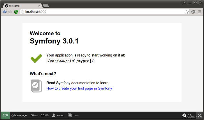 Cómo instalar el marco Symfony 3 en Ubuntu, Debian y LinuxMint