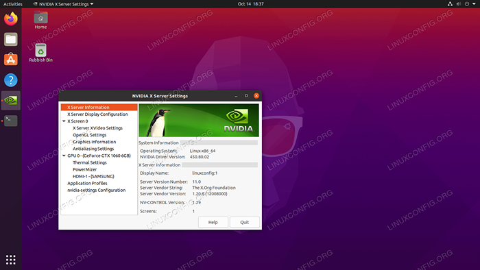 Cómo instalar los controladores Nvidia en Ubuntu 20.10 Groovy Gorilla Linux