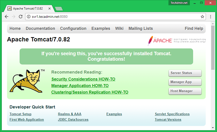 So installieren Sie den Tomcat 7 -Server auf Ubuntu, Debian und Linuxmint