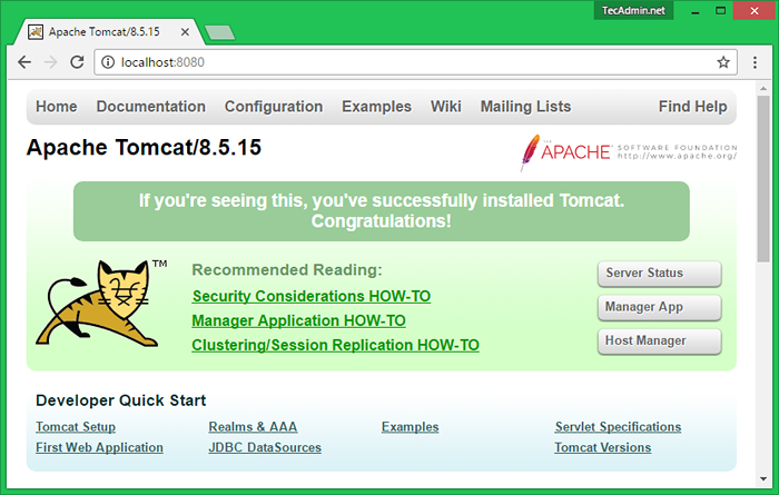So installieren Sie Tomcat 8.5 auf Centos, Ubuntu & Linuxmint