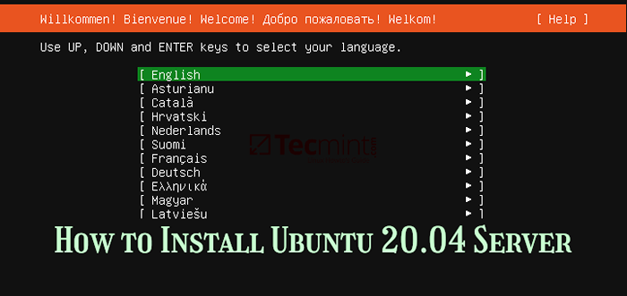 Cómo instalar Ubuntu 20.04 servidor