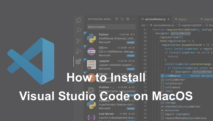 Como instalar o código do Visual Studio no macOS