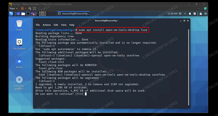 So installieren Sie VMware -Tools unter Kali Linux