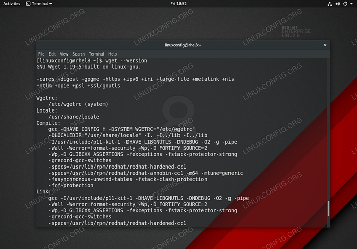 So installieren Sie WGet unter RHEL 8 / CentOS 8 Linux