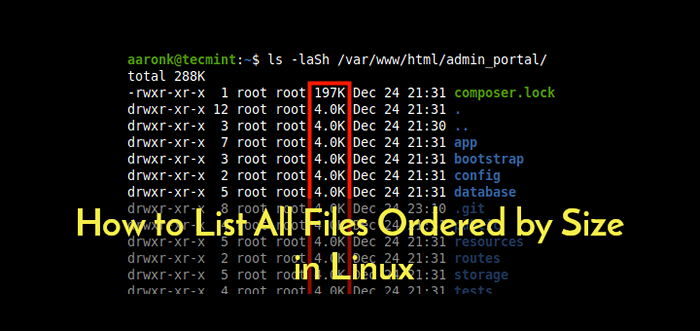 So listen Sie alle nach Größe unter Linux bestellten Dateien auf