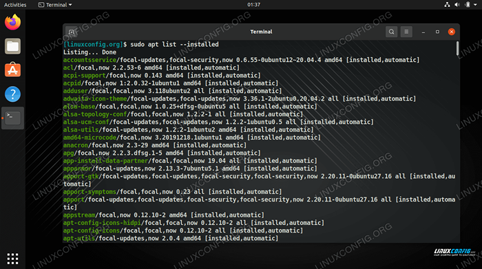 Como listar pacotes instalados com comando apt no Linux