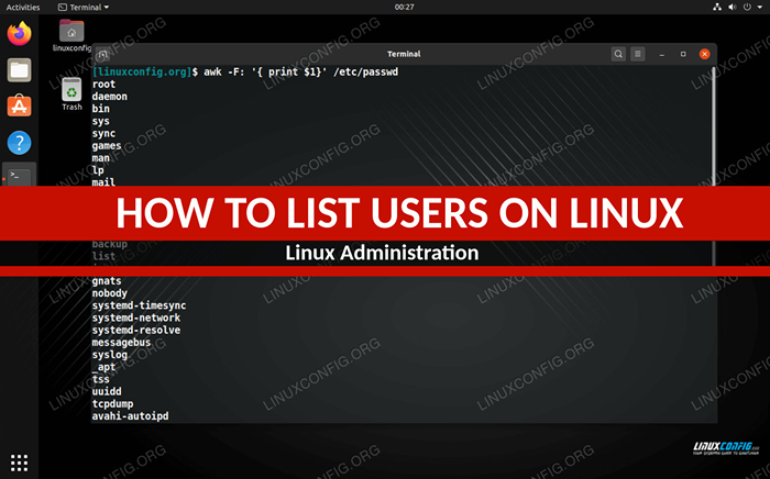 Como listar usuários no Linux