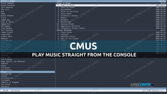 Cara mendengar muzik dari konsol menggunakan pemain CMUS di Linux