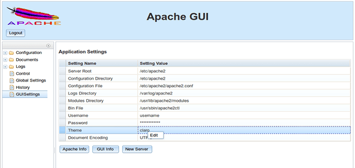 So verwalten Sie Apache Server mithilfe des Apache GUI -Tools